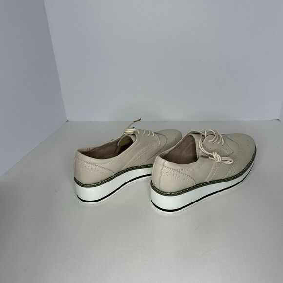 Dadawen Platform Lace Up Oxfords Tan Leather | Women Size 9 - Picture 10 of 13